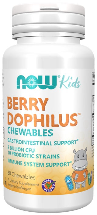 BerryDophilus Kids Chewables - 60 chewables - NOW Foods | WestPharmacy.nl - Kids' Probiotics