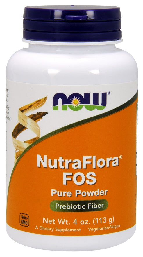 NutraFlora FOS, Pure Powder - 113g - NOW Foods | WestPharmacy.nl - Gut Health