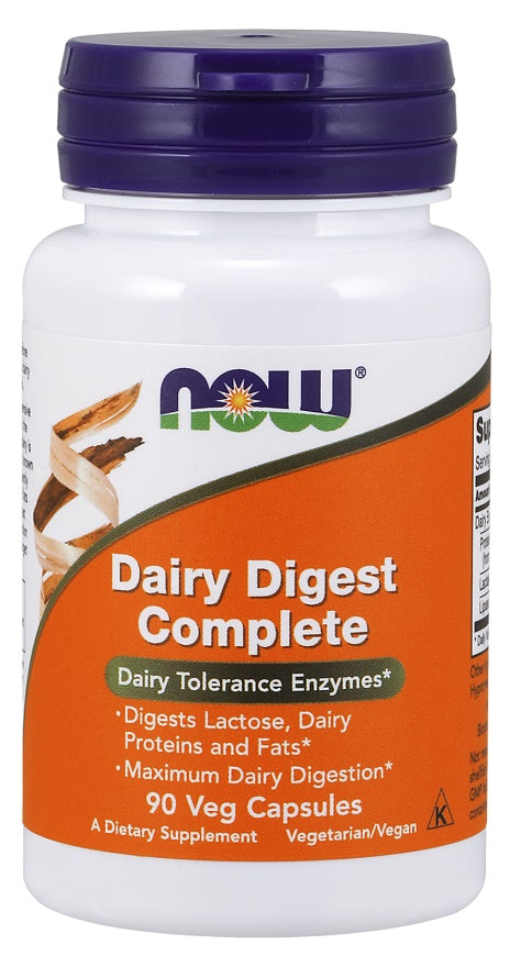 Dairy Digest Complete - 90 vcaps - NOW Foods | WestPharmacy.nl - Digestive Health
