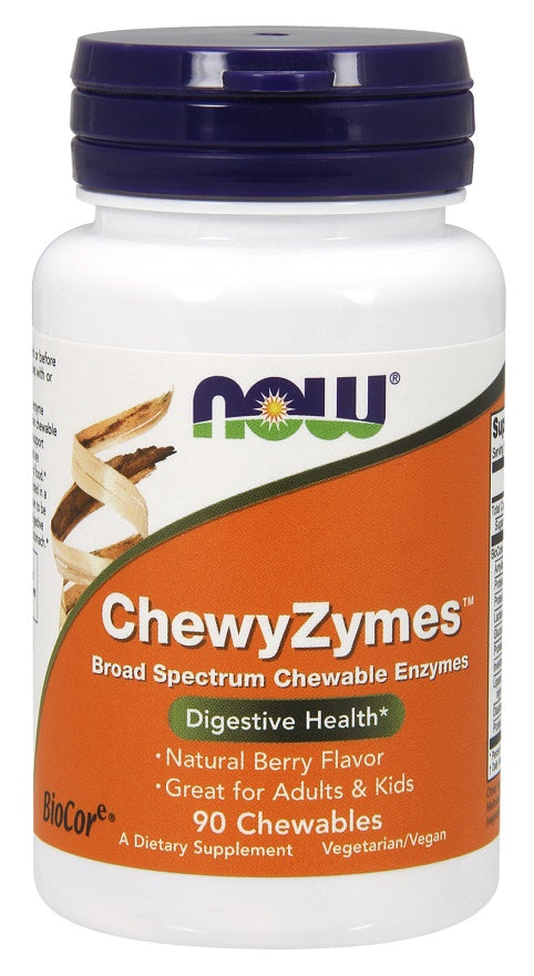ChewyZymes - 90 chewables - NOW Foods | WestPharmacy.nl - Digestive Health