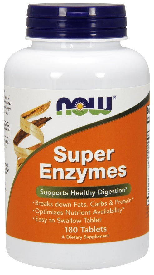 Super Enzymes - 180 tabs - NOW Foods | WestPharmacy.nl - Digestive Health