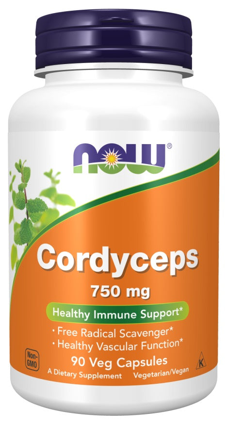 Cordyceps, 750mg - 90 vcaps - NOW Foods | WestPharmacy.nl - Energy