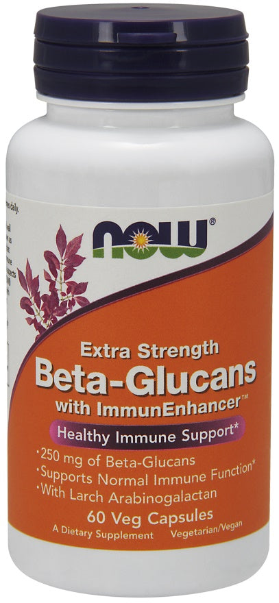 Beta-Glucans with ImmunEnhancer, Extra Strength - 60 vcaps - NOW Foods | WestPharmacy.nl - Immune Support