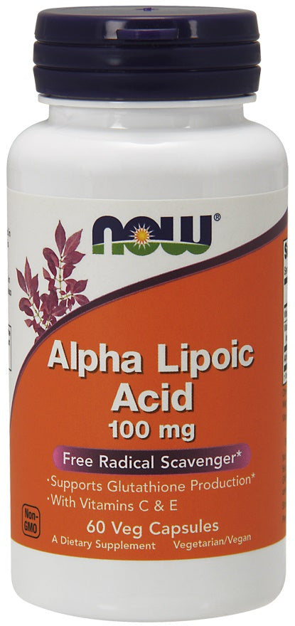 Alpha Lipoic Acid with Vitamins C & E, 100mg - 60 vcaps - NOW Foods | Vaistine1.lt | WestPharmacy.eu