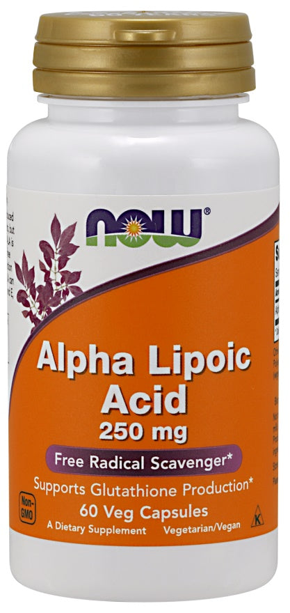 Alpha Lipoic Acid, 250mg - 60 vcaps - NOW Foods | WestPharmacy.nl - Antioxidants