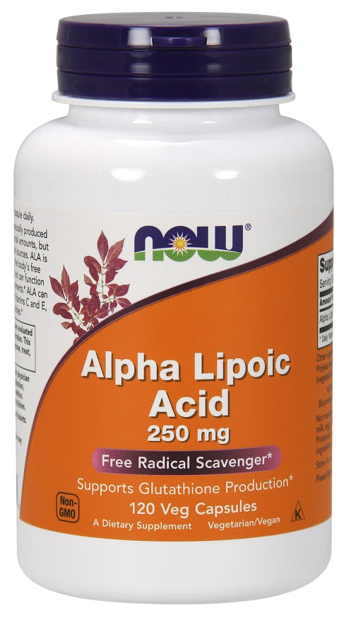 Alpha Lipoic Acid, 250mg - 120 vcaps - NOW Foods | WestPharmacy.nl - Antioxidants