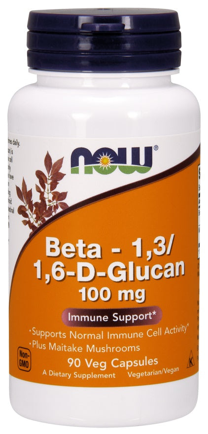 Beta - 1,3/1,6-D-Glucan, 100mg - 90 vcaps - NOW Foods | Vaistine1.lt | WestPharmacy.eu