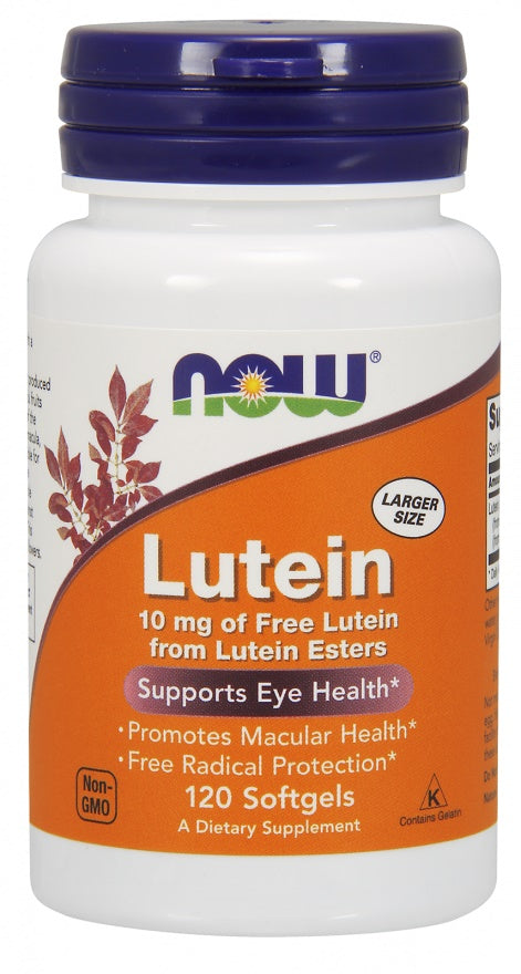 Lutein, 10mg - 120 softgels - NOW Foods | WestPharmacy.nl - Eye & Vision
