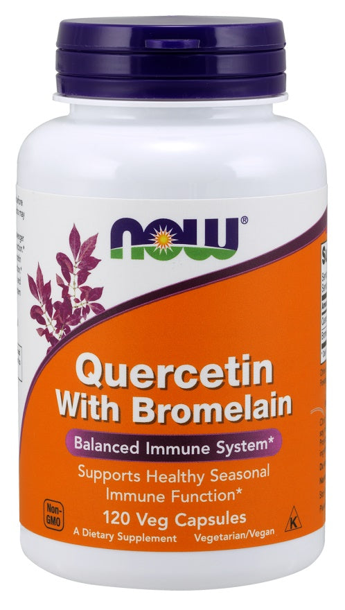 Quercetin with Bromelain - 120 vcaps - NOW Foods | WestPharmacy.nl - Immune Support