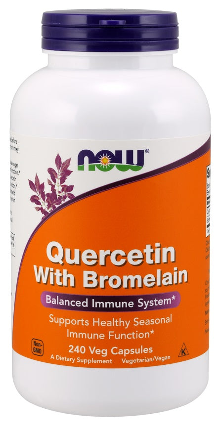Quercetin with Bromelain - 240 vcaps - NOW Foods | WestPharmacy.nl - Immune Support