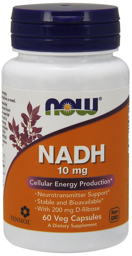 NADH, 10mg - 60 vcaps - NOW Foods | WestPharmacy.nl - Energy