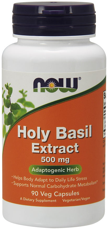 Holy Basil Extract, 500mg - 90 vcaps - NOW Foods | WestPharmacy.nl - Stress Support