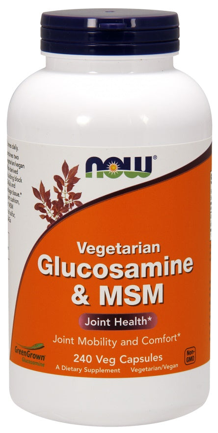 Glucosamine & MSM Vegetarian - 240 vcaps - NOW Foods | WestPharmacy.nl - Joint Support