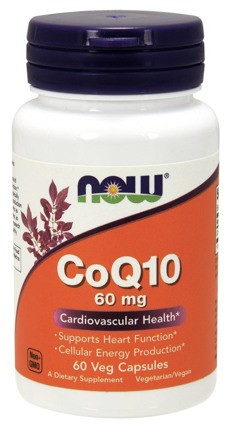 CoQ10, 60mg - 60 vcaps - NOW Foods | WestPharmacy.nl - Cardiovascular Health