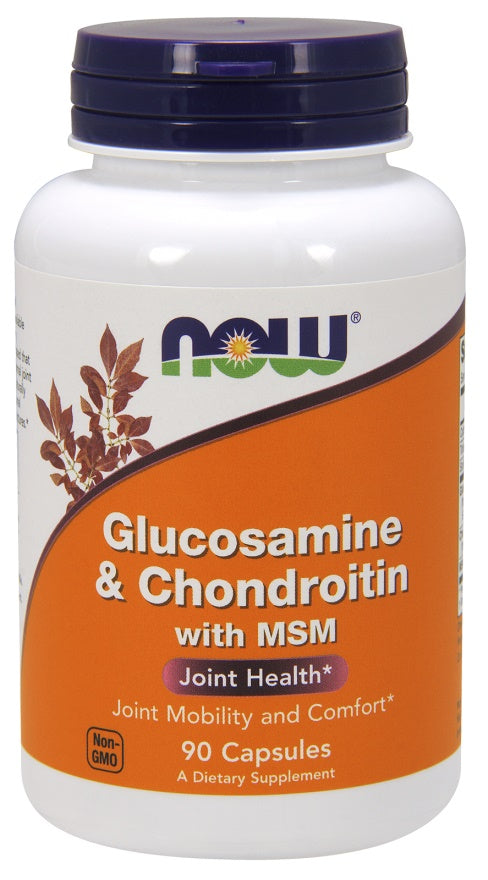 Glucosamine & Chondroitin with MSM - 90 caps - NOW Foods | WestPharmacy.nl - Joint Support