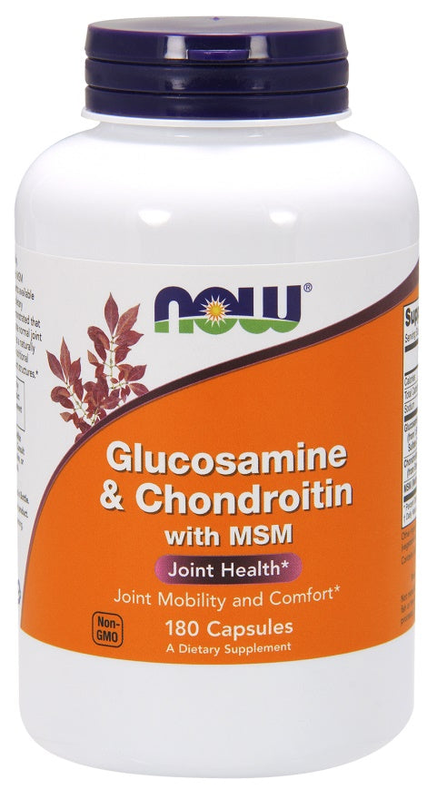 Glucosamine & Chondroitin with MSM - 180 caps - NOW Foods | WestPharmacy.nl - Joint Support