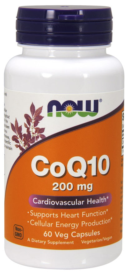 CoQ10, 200mg - 60 vcaps - NOW Foods | WestPharmacy.nl - Cardiovascular Health