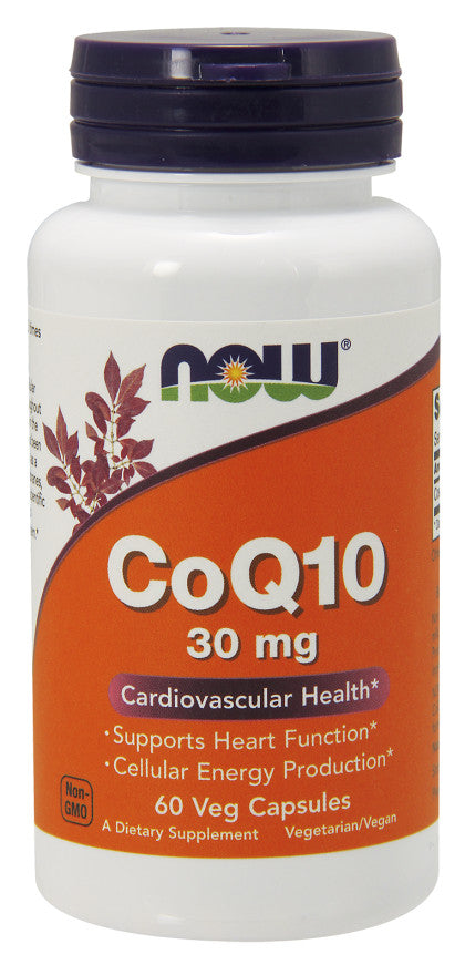 CoQ10, 30mg - 60 vcaps - NOW Foods | WestPharmacy.nl - Cardiovascular Health