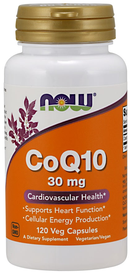 CoQ10, 30mg - 120 vcaps - NOW Foods | WestPharmacy.nl - Cardiovascular Health