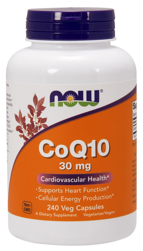 CoQ10, 30mg - 240 vcaps - NOW Foods | WestPharmacy.nl - Cardiovascular Health
