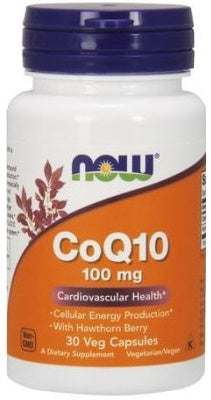 CoQ10 with Hawthorn Berry, 100mg - 30 vcaps - NOW Foods | WestPharmacy.nl - Cardiovascular Health