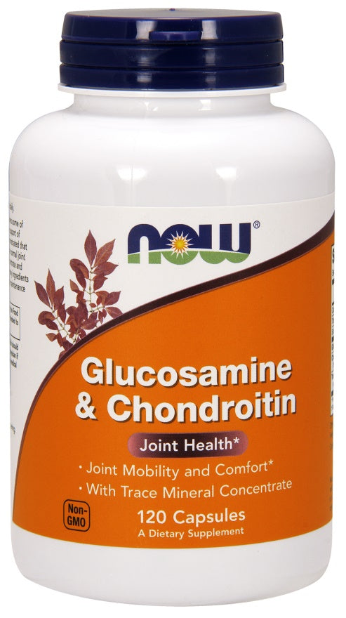 Glucosamine & Chondroitin with Trace Mineral Concentrate - 120 caps - NOW Foods | WestPharmacy.nl - Joint Support