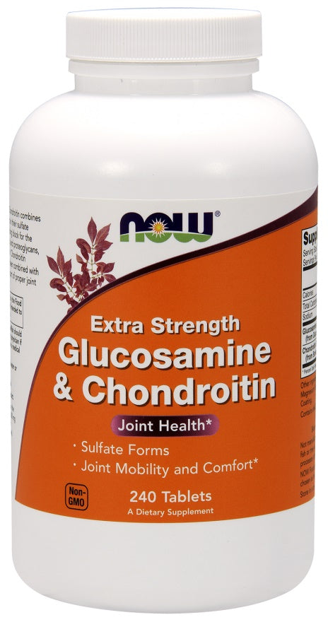 Glucosamine & Chondroitin Extra Strength - 240 tabs - NOW Foods | WestPharmacy.nl - Joint Support