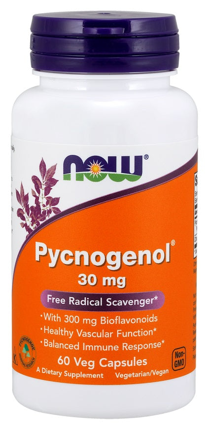 Pycnogenol, 30mg - 60 vcaps - NOW Foods | WestPharmacy.nl - Antioxidants