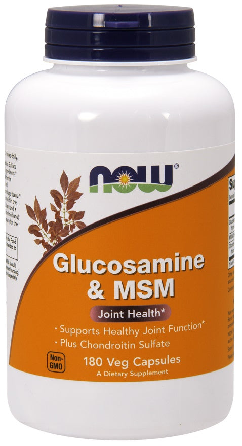 Glucosamine & MSM - 180 vcaps - NOW Foods | WestPharmacy.nl - Joint Support