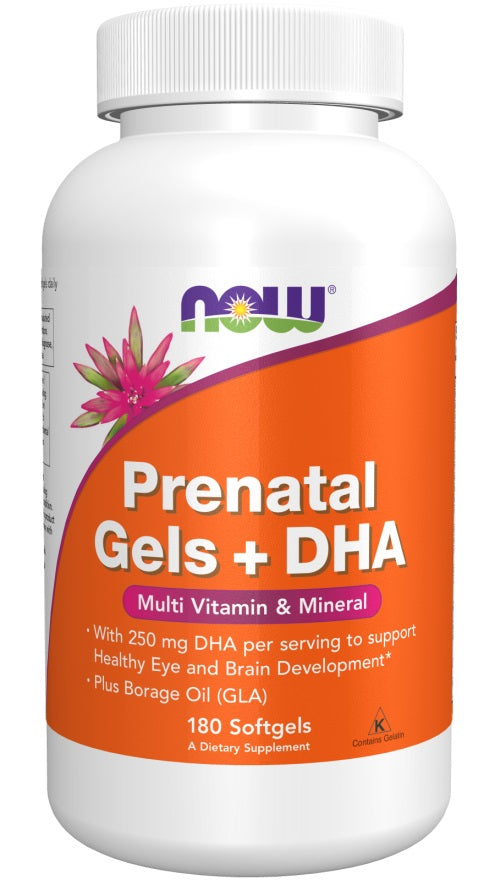 Prenatal Gels + DHA - 180 softgels - NOW Foods | WestPharmacy.nl - Vitamins