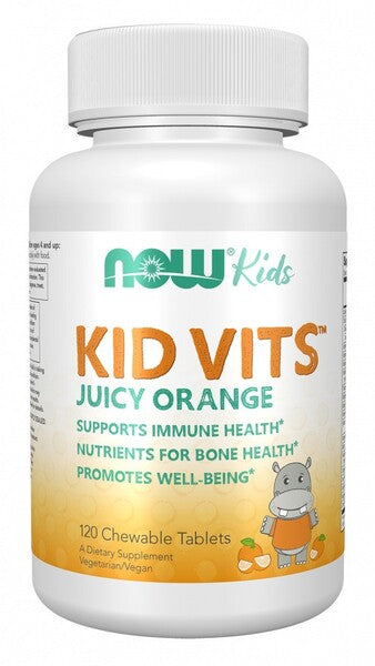 Kid Vits, Juicy Orange - 120 chewables - NOW Foods - WestPharmacy.nl - Vitamins