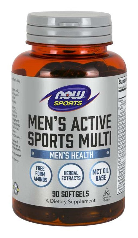 Men's Active Sports Multi - 90 softgels - NOW Foods | WestPharmacy.nl - Vitamins