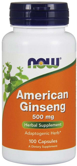 American Ginseng, 500mg - 100 vcaps - NOW Foods | WestPharmacy.nl - Stress Support