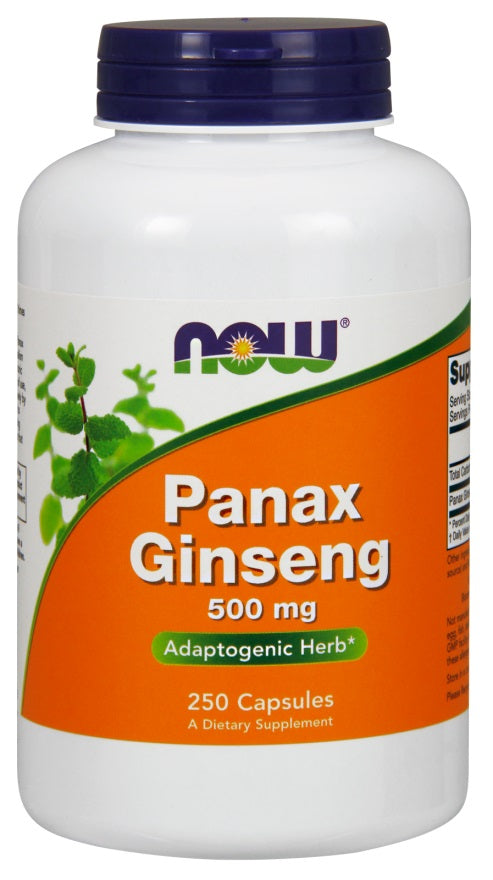 Panax Ginseng, 500mg - 250 caps - NOW Foods | WestPharmacy.nl - Immune Support