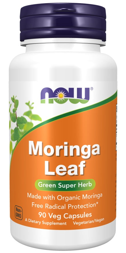 Moringa Leaf - 90 vcaps - NOW Foods | WestPharmacy.nl - Antioxidants