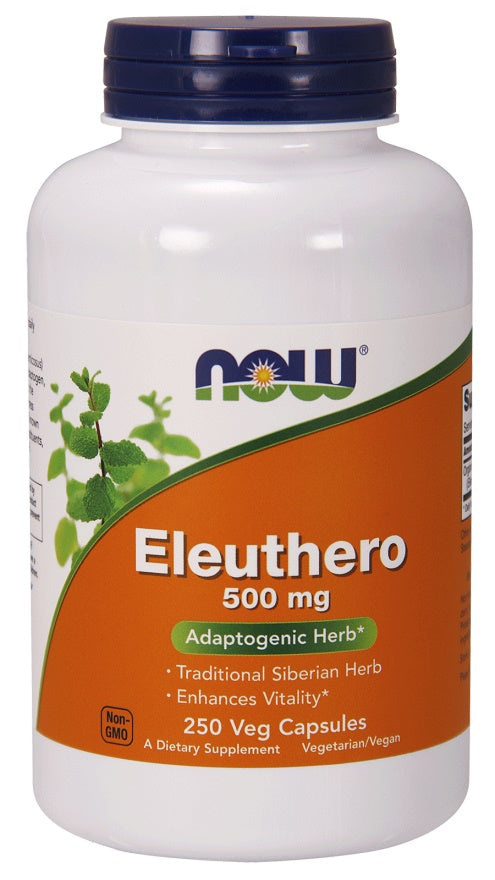 Eleuthero, 500mg - 250 vcaps - NOW Foods | WestPharmacy.nl - Stress Support