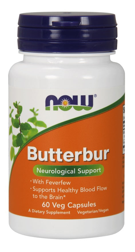 Butterbur - 60 vcaps - NOW Foods | WestPharmacy.nl - Cognitive Support