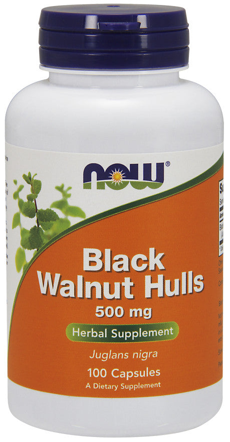 Black Walnut Hulls, 500mg - 100 caps - NOW Foods | WestPharmacy.nl - Digestive Health