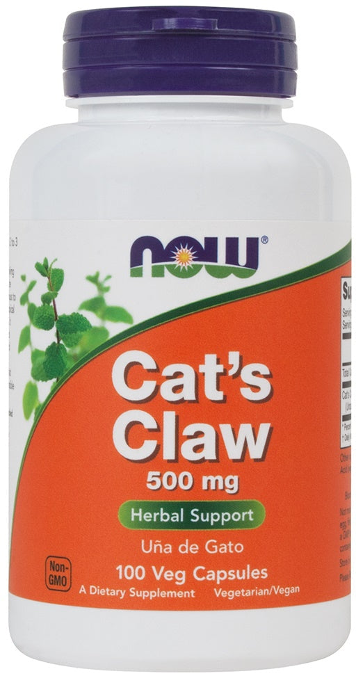Cat's Claw, 500mg - 100 vcaps - NOW Foods | WestPharmacy.nl - Immune Support