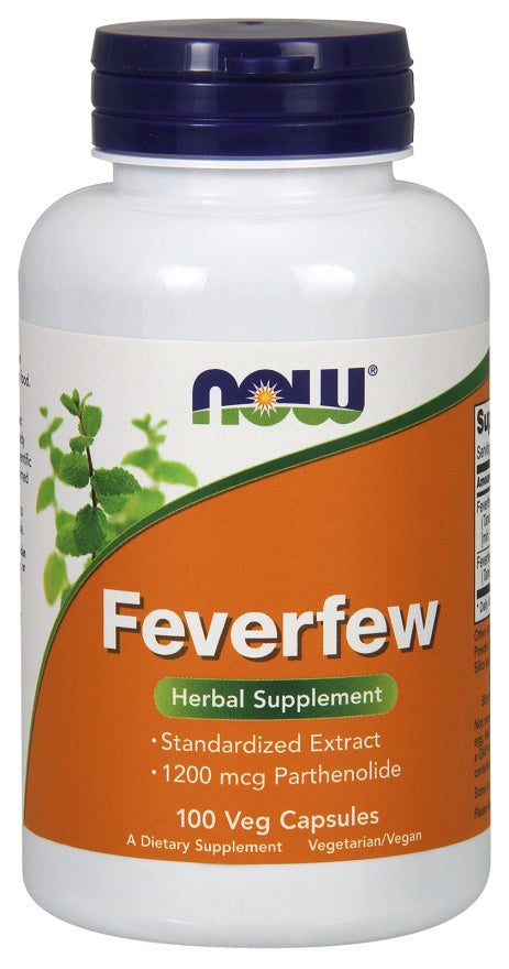 Feverfew - 100 vcaps - NOW Foods | WestPharmacy.nl - Blood Circulation