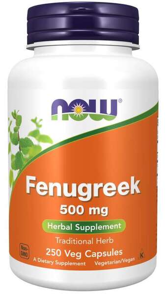 Fenugreek, 500mg - 250 vcaps - NOW Foods | WestPharmacy.nl - Glucose Support