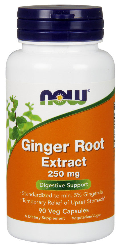 Ginger Root Extract, 250mg - 90 vcaps - NOW Foods | WestPharmacy.nl - Digestive Health