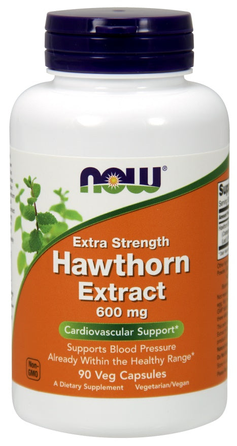 Hawthorn Extract, 600mg Extra Strength - 90 vcaps - NOW Foods | WestPharmacy.nl - Cardiovascular Health