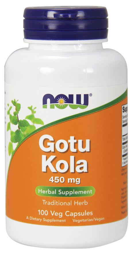 Gotu Kola, 450mg - 100 vcaps - NOW Foods | WestPharmacy.nl - Energy