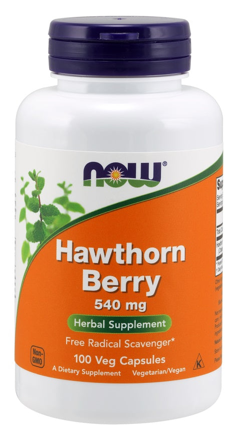 Hawthorn Berry, 540mg - 100 vcaps - NOW Foods | WestPharmacy.nl - Cardiovascular Health