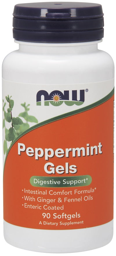 Peppermint Gels - 90 softgels - NOW Foods | WestPharmacy.nl - Digestive Health