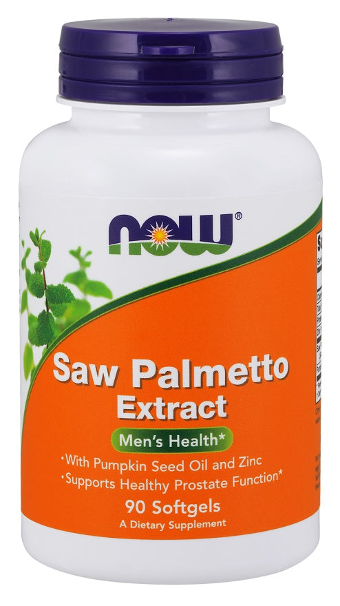 Saw Palmetto Extract with Pumpkin Seed Oil and Zinc, 80mg - 90 softgels - NOW Foods | WestPharmacy.nl - Prostate Health