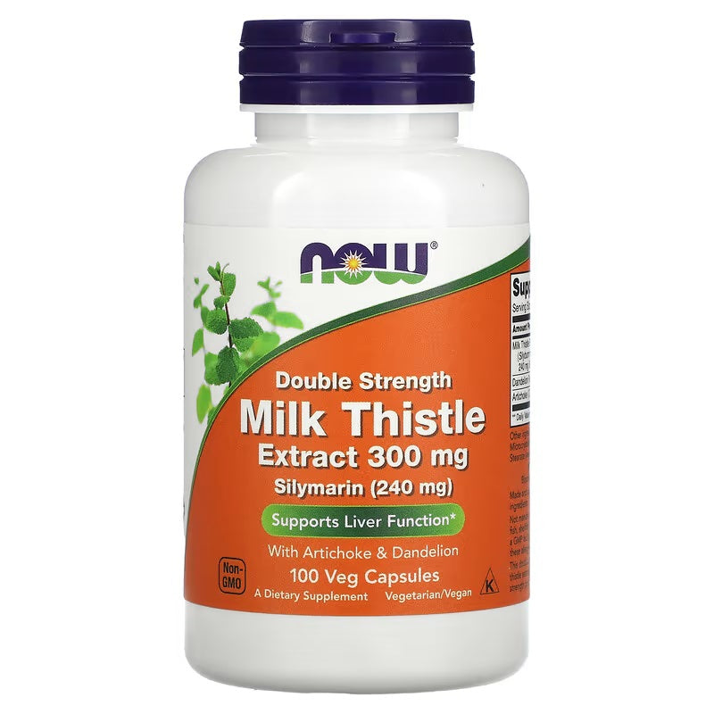 Milk Thistle Extract with Artichoke & Dandelion, 300mg Double Strength - 100 vcaps - NOW Foods | Vaistine1.lt | WestPharmacy.eu