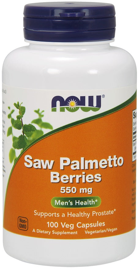 Saw Palmetto Berries, 550mg - 100 vcaps - NOW Foods | Vaistine1.lt | WestPharmacy.eu