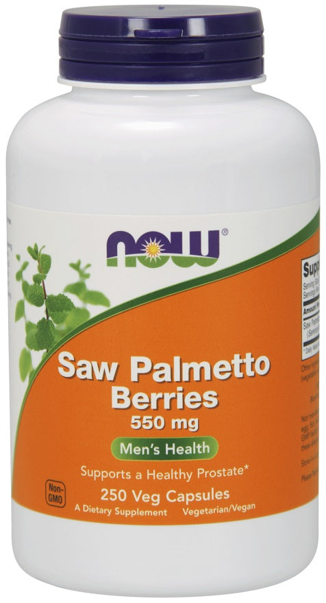 Saw Palmetto Berries, 550mg - 250 vcaps - NOW Foods | WestPharmacy.nl - Prostate Health
